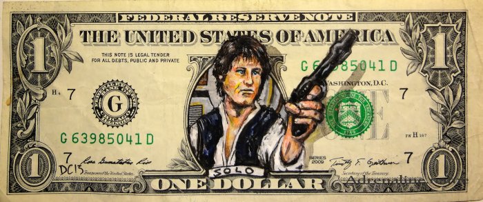 Рисунки на долларах